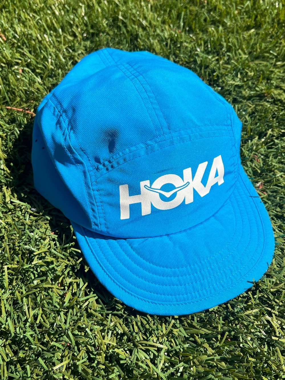 Hoka One One unisex Sky Blue Logo lightweight running hat
